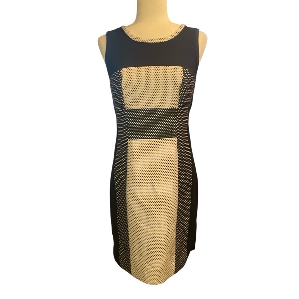 Yoana Baraschi Anthropologie Color Block Polka Dot Knit Sheath Dress